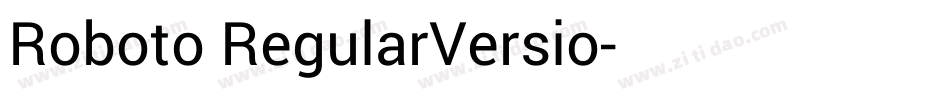 Roboto RegularVersio字体转换